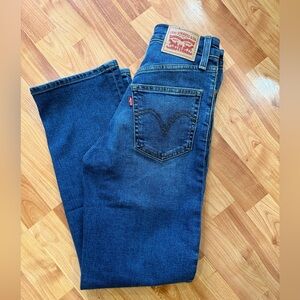 Levi’s Ribcage Straight Ankle Jeans Size 25 High Rise Medium Wash